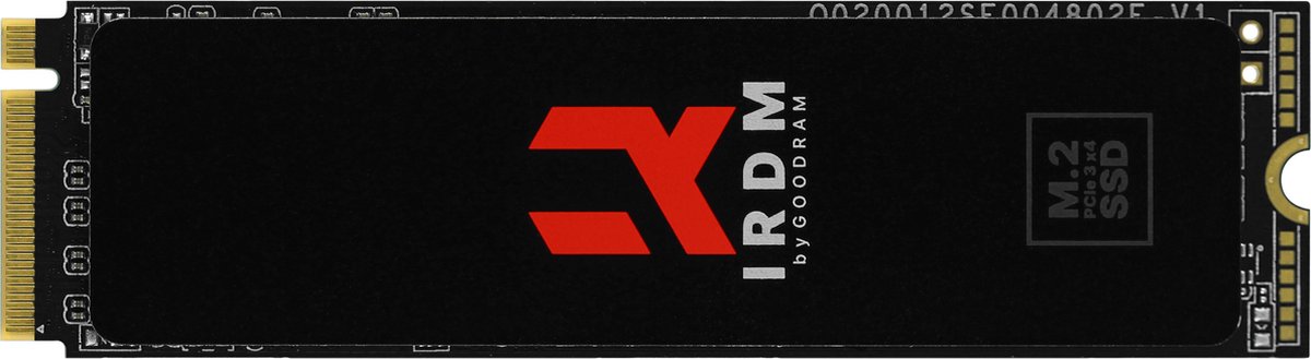 Goodram IRDM SSD, PCIe 3x4, 512 GB, M.2 2280, NVMe 1.3, RETAIL, 3200/2000 MB/s 295k/500k IOPS, DRAM buffer