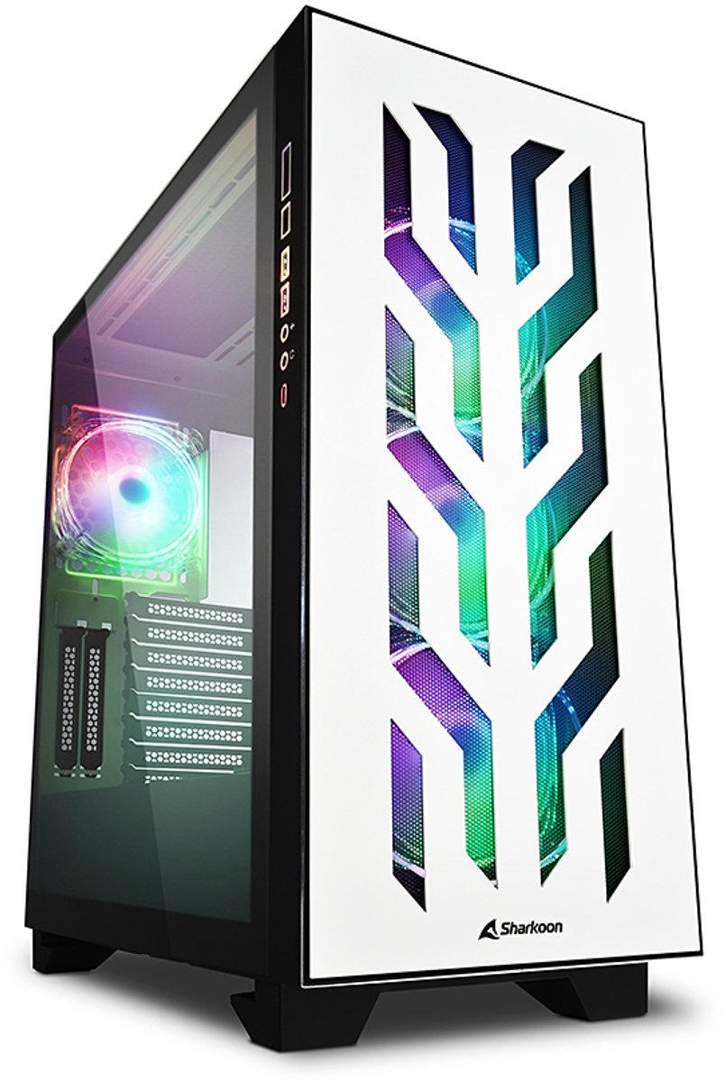 Sharkoon ELITE SHARK CA300T Midi Tower Wit