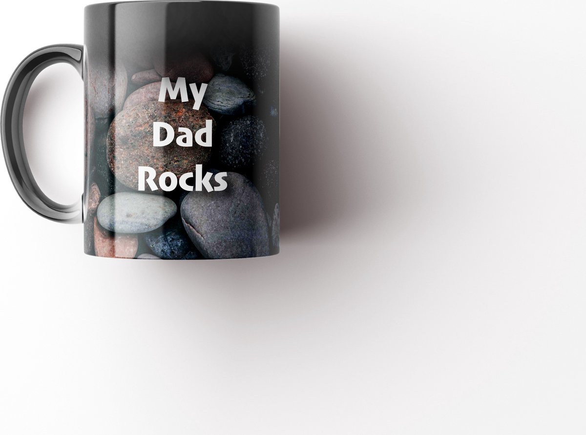 Magische mok: My dad rocks | Vaderdagcadeau | Fotofabriek