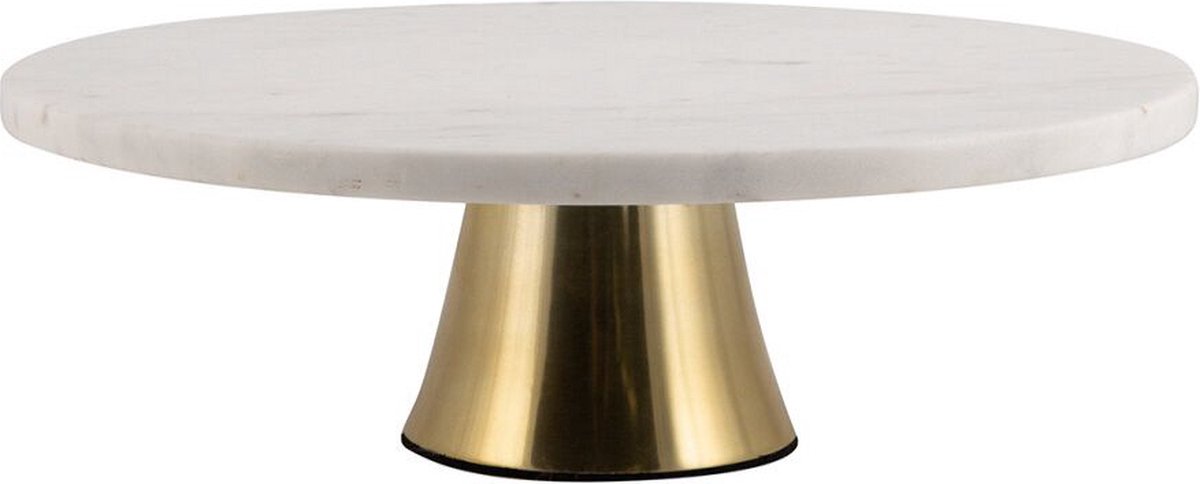 Ronde Cake Stand plateau Marble Cake Display Ø 30 cm-wit