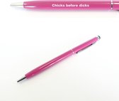 Pen Met Gravering - Chicks Before Dicks