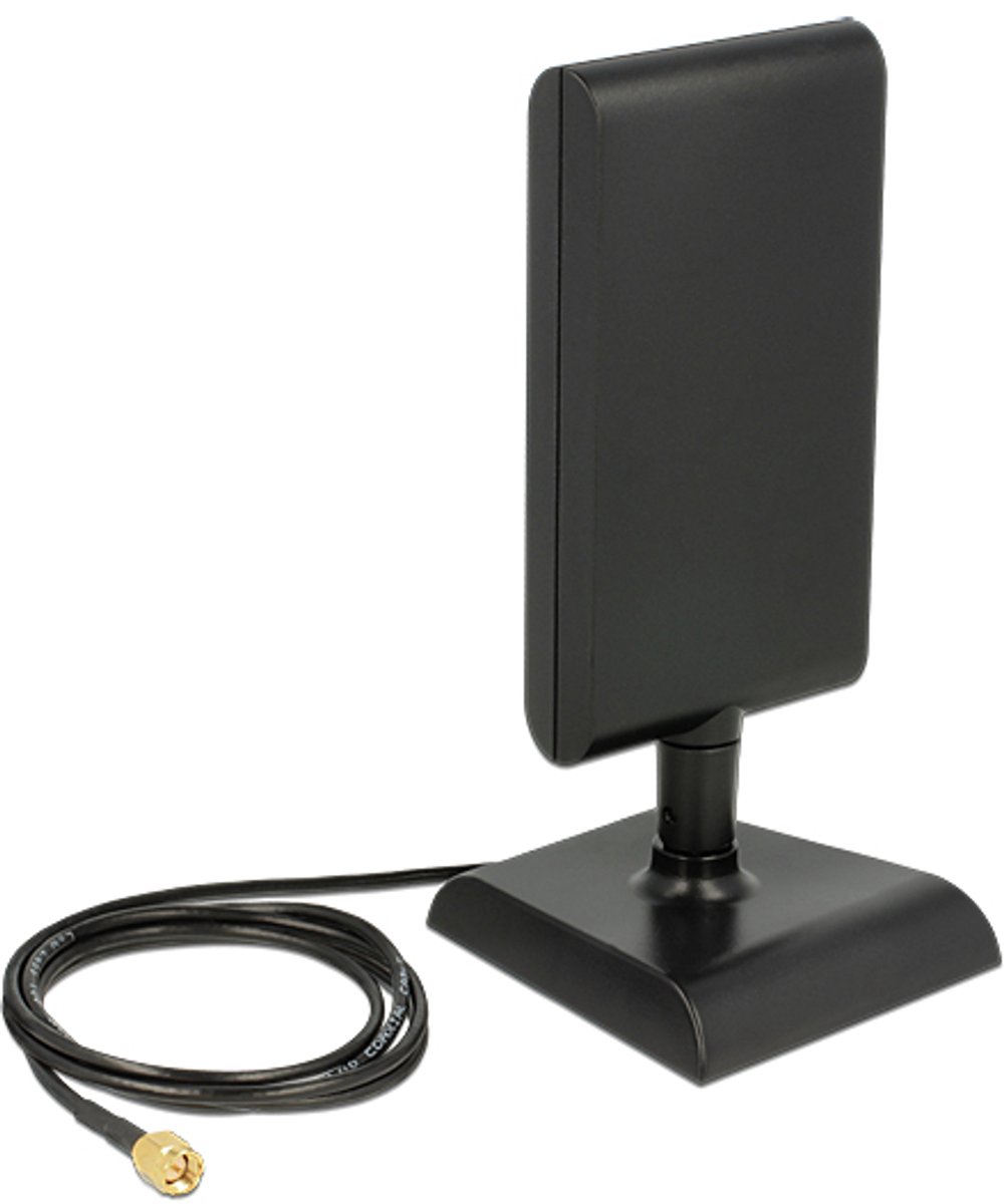 DeLOCK LTE antenne met SMA (m) connector - 2-4 dBi / zwart - 1 meter