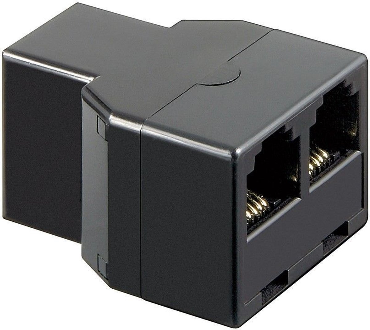 RJ12 (v) - 2x RJ12 (v) telefoon splitter / zwart