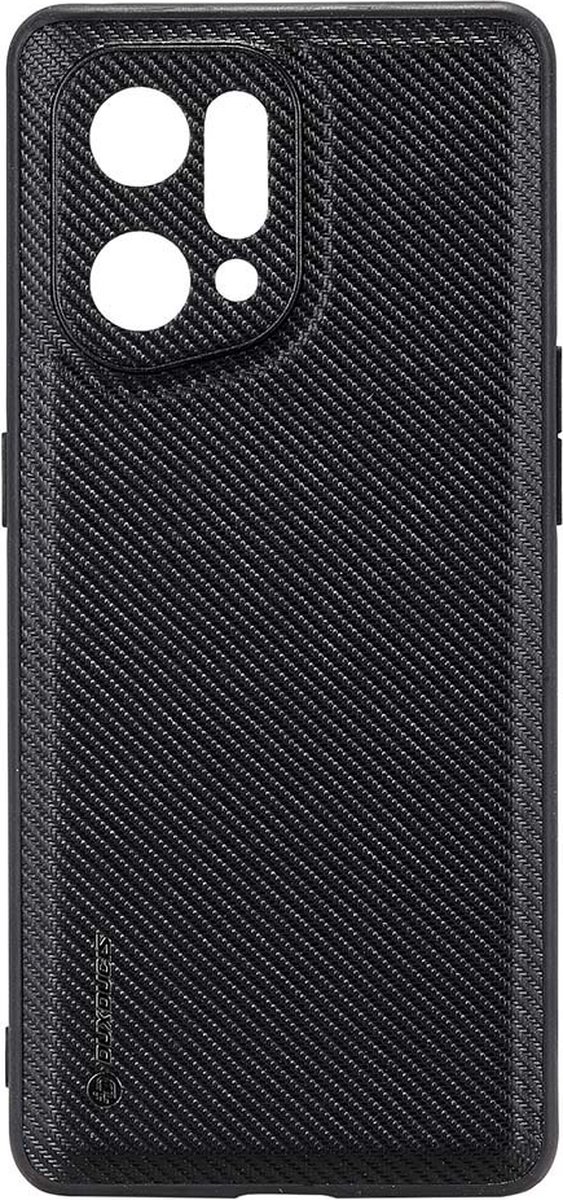 Dux Ducis - Oppo Find X5 Hoesje - Back Case Fino Series Zwart