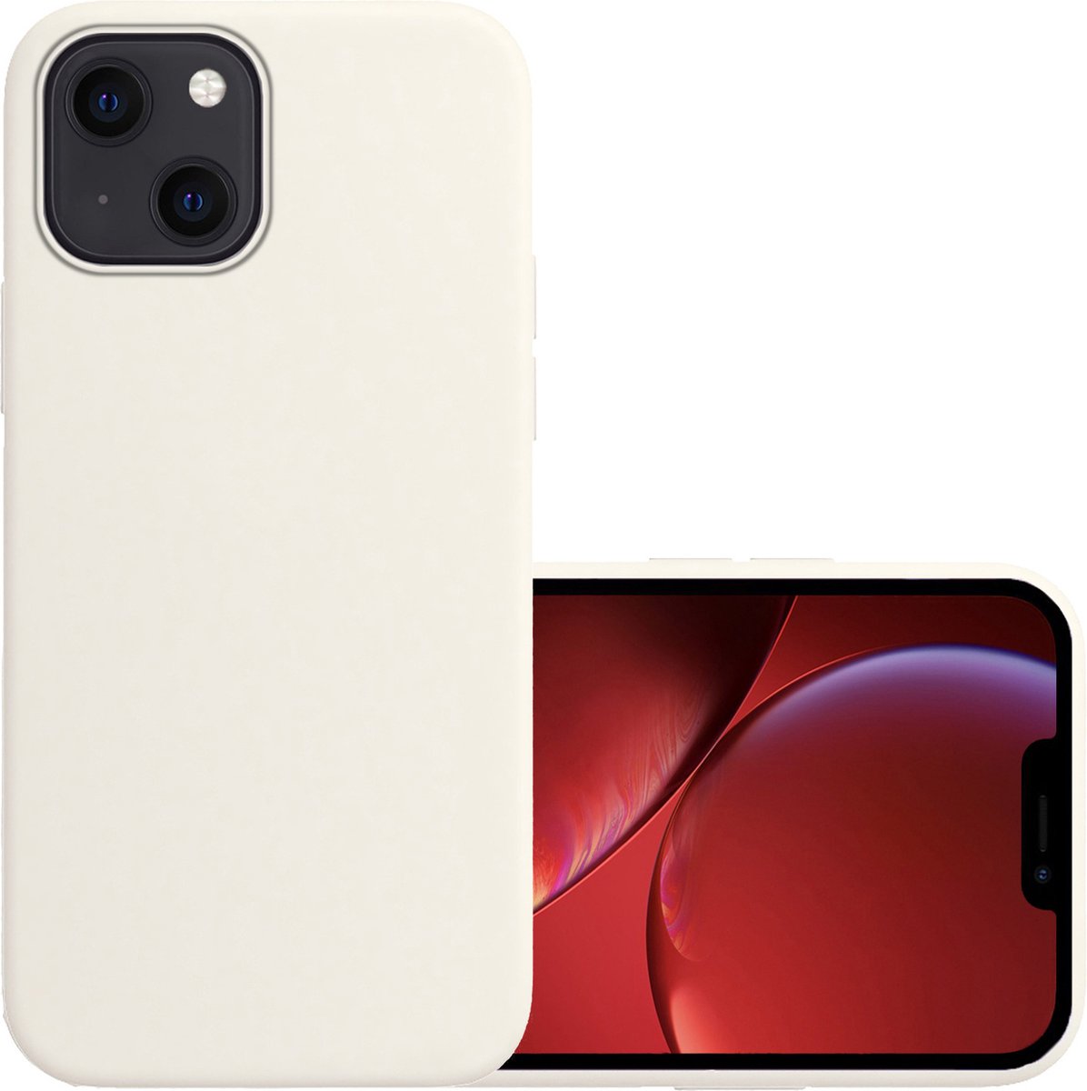 Hoesje - Geschikt voor Apple iPhone 14 - Sterk & Shockproof - Hoes Cover - Siliconen Case - Wit