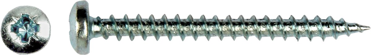 PGB-FASTENERS | Spaanplaatschroef panhead Ø 3,0x25 Zn Pz1