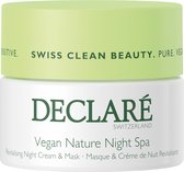 Revitaliserend Crème Masker Vegan Nature Night Spa Declaré (50 ml)