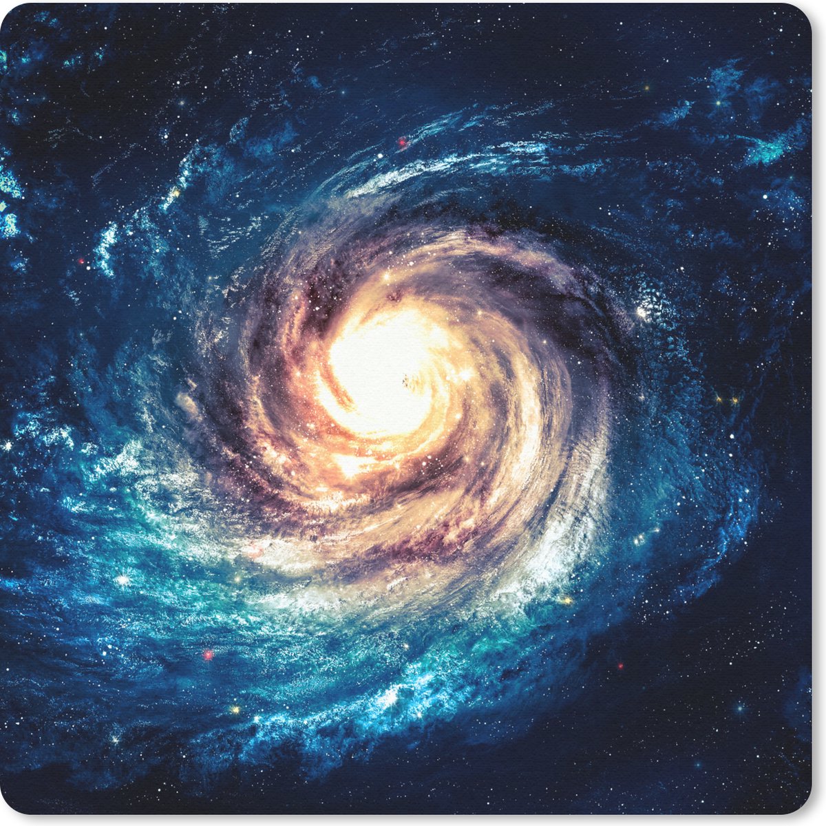 Muismat 30x30 cm - Mousepad Sterren - Ruimte - Blauw - Muismatten