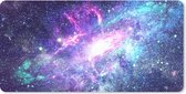 Muismat - Mousepad - Ruimte - Heelal - Kleuren - Bureaumat - Muismat gaming - 60x30 cm - Muismat antislip - Bureau accessoires