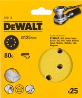 Disque de ponçage DeWalt DT3113 - K80 - 125mm (25pcs)