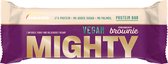 Maxim Protein Bar MIGHTY Vegan crunchy brownie - 15 x 55g - Eiwitreep met 17 gram eiwit en extra vezels - Geen toegevoegde suikers - 15 lekkere brownie proteïnerepen veganistisch - Extra eiwitten en minder suiker