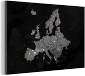 Décoration murale Métal - Aluminium - Carte - Europe - Peinture - 150x100 cm