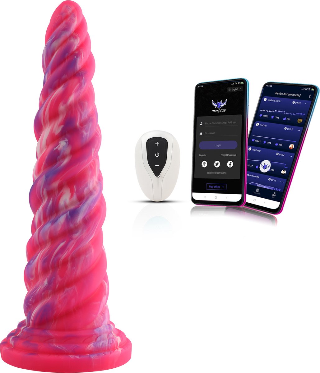 Goedkoopste Wildolo® Anale Fantasy Dildo Vibrator Met App & Afstandsbediening 25 cm
