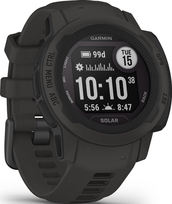 Garmin Instinct 2S Solar - Sporthorloge met GPS - Smartwatch voor heren - Zon Oplaadbaar - 40mm - Graphite