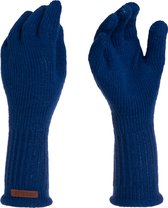 Knit Factory Lana Knitted Gants pour femmes - Chauffe-poignets - Blue roi - Taille unique
