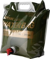 Sac à eau portable Plein air 7,5 L - Réservoir d'eau avec robinet - Jungle Green