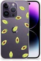 Telefoon Hoesje Geschikt voor iPhone 14 Pro Siliconen Hoesje met Foto Avocado