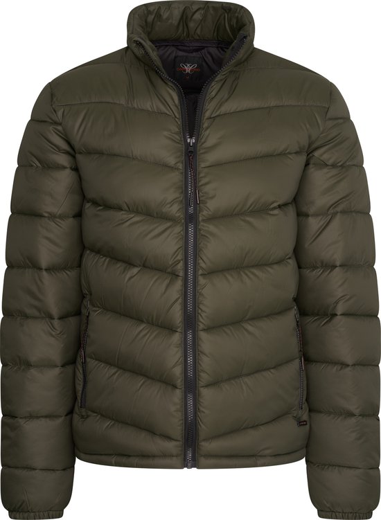 Cappuccino Italia - Heren Jas winter Puffer Jacket - Groen - Maat XXL