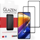 2-pack BMAX Xiaomi POCO F4 GT Screenprotector - Full Cover - Gehard glas - Tempered glas - Xiaomi screenprotectors 2 stuks - Telefoonglaasje - Beschermglas - Glasplaatje - Screensaver - Screen protector - Case friendly - Zwart
