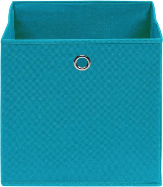 Boîtes de rangement vidaXL - 10 pièces - 28 x 28 x 28 cm - Blauw Bébé - Compartiments de rangement - Non tissé - Boîtes en Tissus