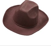 Widmann - Cowboy & Cowgirl Kostuum - Cowboyhoed Bruin - Bruin - Carnavalskleding - Verkleedkleding