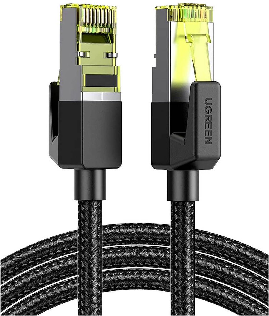 UGREEN Câble Ethernet Cat7 Cordon de Raccordement en Nylon avec Connecteur  RJ45 10Gbps