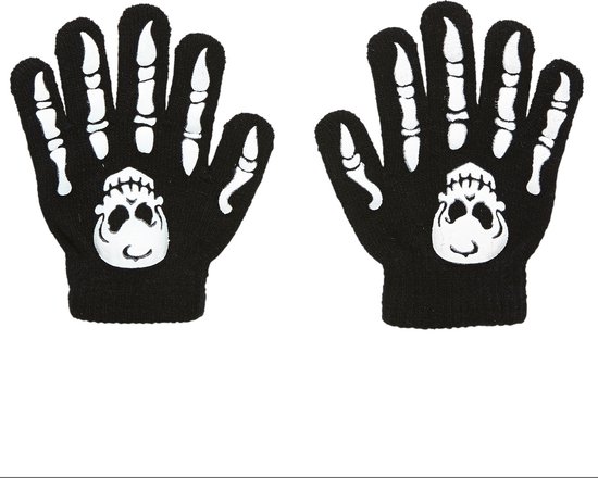 WIDMANN - Schedel en botten handschoenen voor kinderen