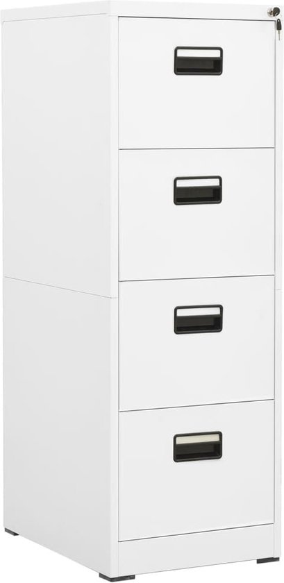 Opbergkast Wit, Afsluitbaar, 80x45x75 Cm - Voor Kantoor, Garage Of Huis