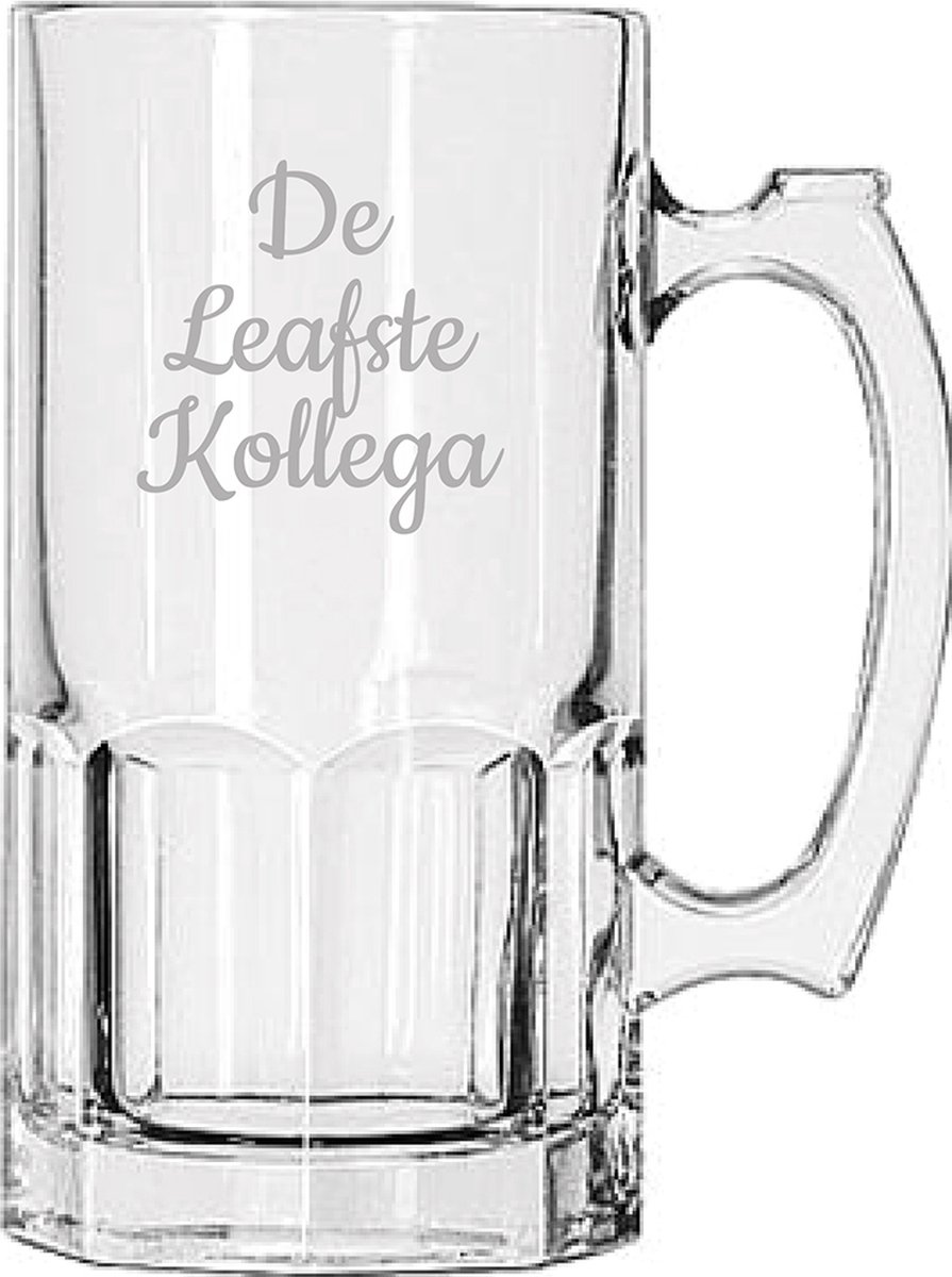 Gegraveerde Bierpul 1ltr De Leafste Kollega