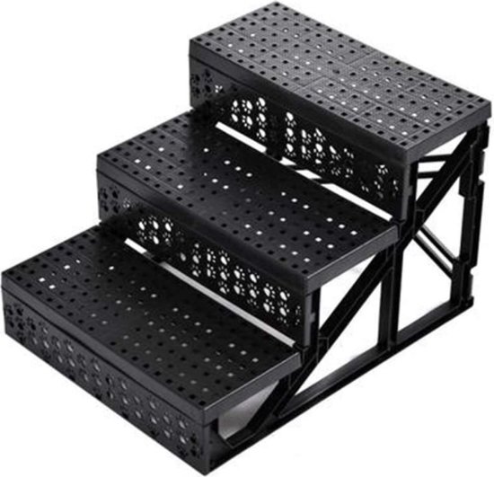 Honden trap Zacht Grijs 35x45x30 cm - Dierentrap - Hondentrap - Trapje voor huisdieren