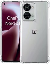 Hoesje geschikt voor OnePlus Nord 2T - Clear Anti Shock Hybrid Armor Case Siliconen Back Cover Hoes Transparant