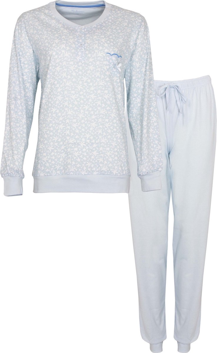 Tenderness Dames Pyjama - 100% Katoen - Licht Blauw