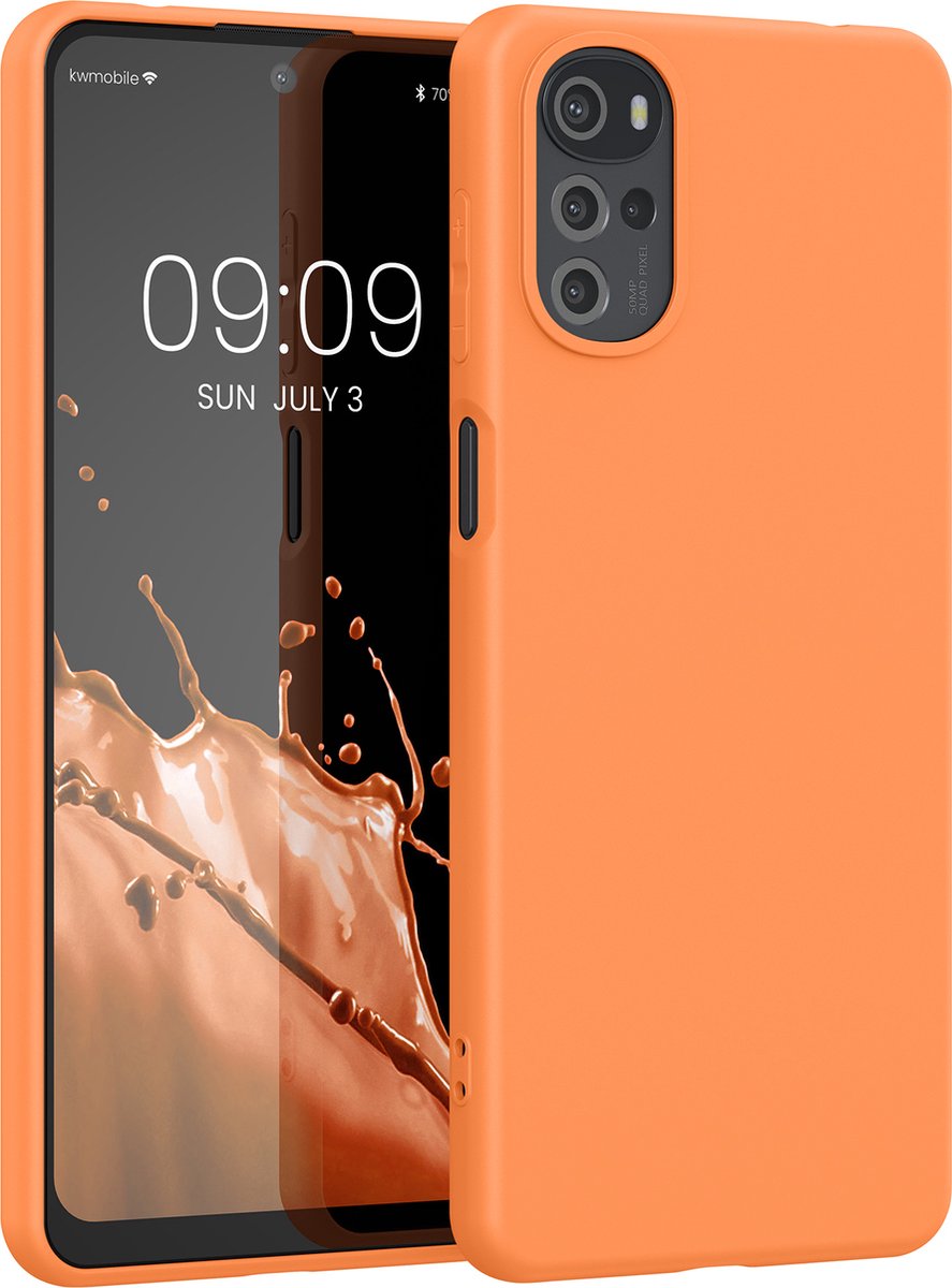 kwmobile telefoonhoesje geschikt voor Motorola Moto G22 - Hoesje voor smartphone - Back cover in fruitig oranje