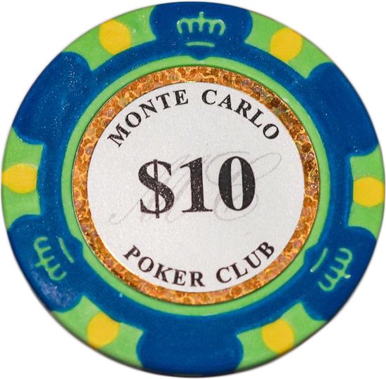 Poker chips Poker Pokerset Poker chip met waarde 10 Monte Carlo