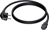 Procab CAB490 C13 (recht) - CEE 7/7 (haaks) stroomkabel - 3x 1,50mm / zwart - 10 meter