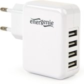 4-poorts USB thuislader - voor iPhone, iPad, Samsung, Smartphone, tablets, e-readers