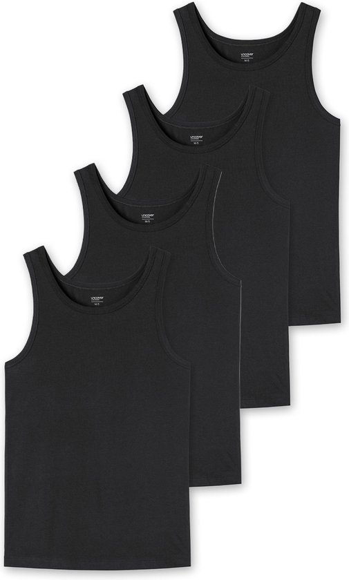 Schiesser hemden Uncover 4-pack zwart