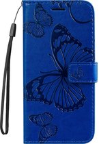 Mobigear Telefoonhoesje geschikt voor Vivo Y33s Hoesje | Mobigear Butterfly Bookcase Portemonnee | Pasjeshouder voor 2 Pasjes | Telefoonhoesje voor Pinpas / OV Kaart / Rijbewijs - Blauw