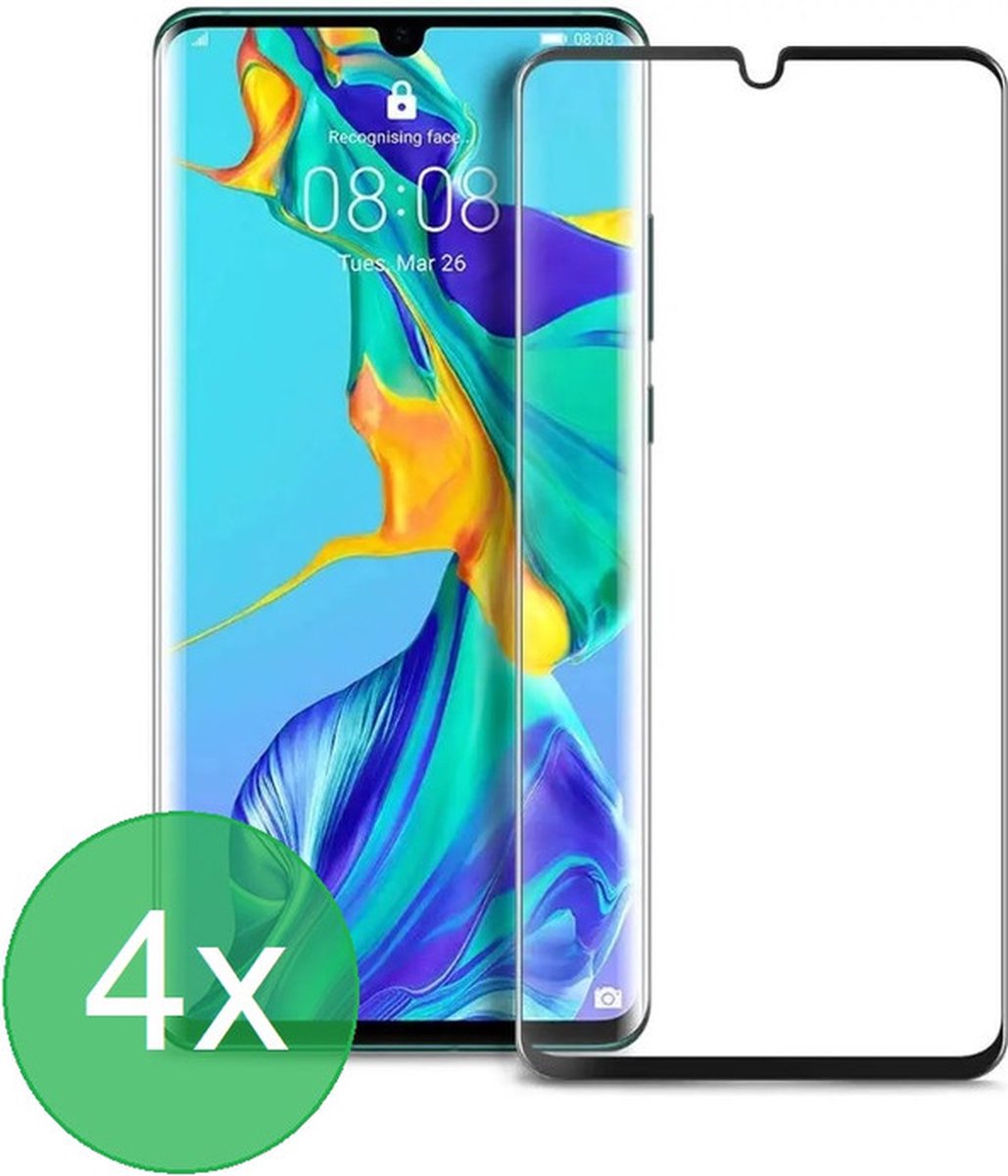 Geschikt Voor: Huawei P30 Pro Full Screenprotector 4x - screen protector - volledige glas - bescherming - beschermglas - ZT Accessoires