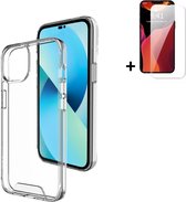 iPhone 14 Hoesje - iPhone 14 Screenprotector - iPhone 14 Hoes Transparant Backcover Hard Case + Tempered Glass