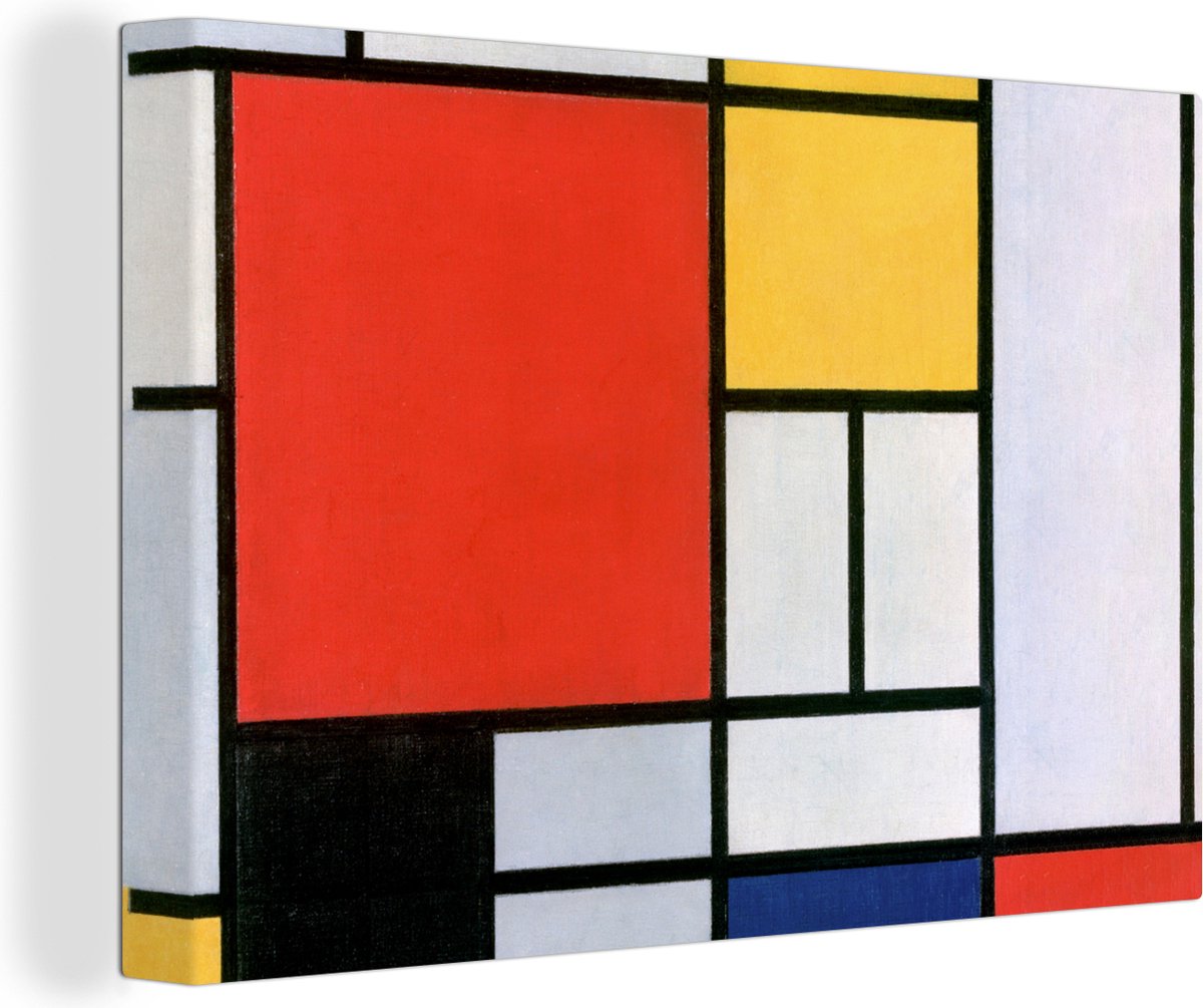 Composition N° VII De Piet Mondrian - Tableau Art Mural - Reproduction Imprimée Toile