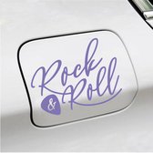 Bumpersticker - Rock & Roll - 11,4 X 14,8 - Paars