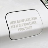 Bumpersticker - Lieve Bumperklever - 6 X 14,8 - Zilver