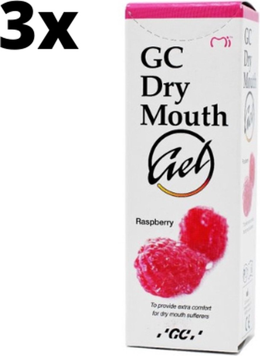 Goedkoopste GC Dry Mouth Gel Framboos - 3 x 35 ml - Voordeelverpakking