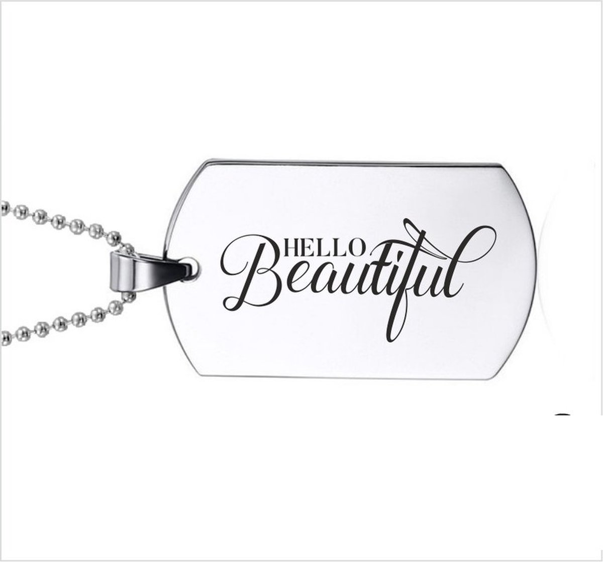 Ketting RVS - Hello Beautiful
