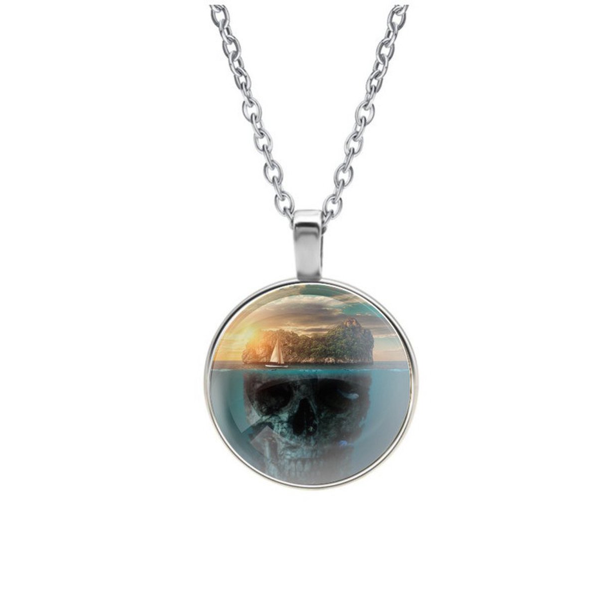 Ketting Glas - Skelet Eiland