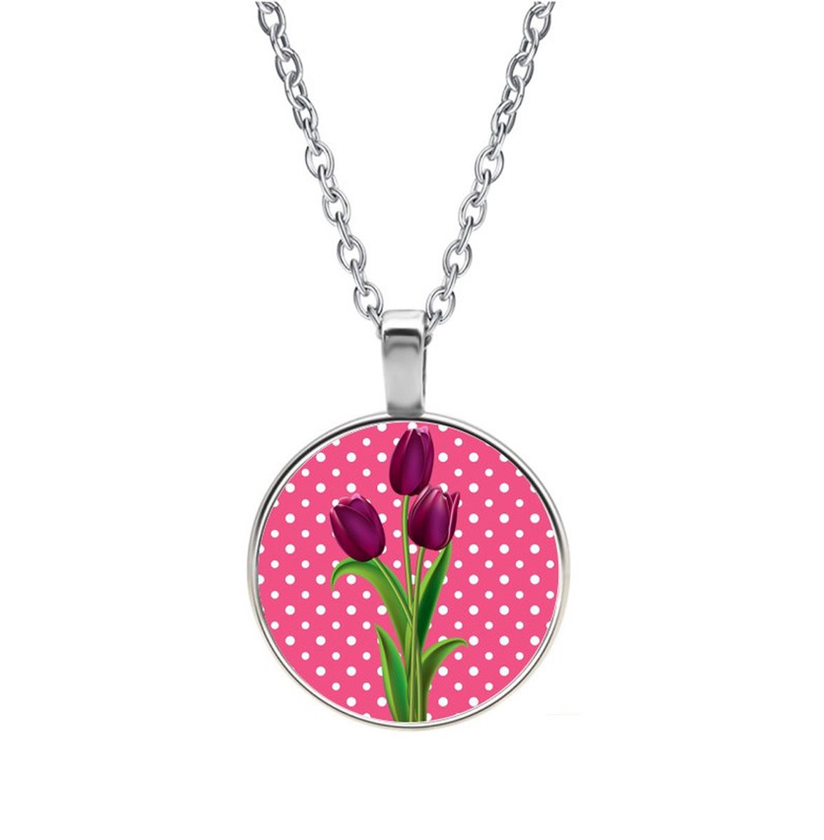 Ketting Glas - Tulpen