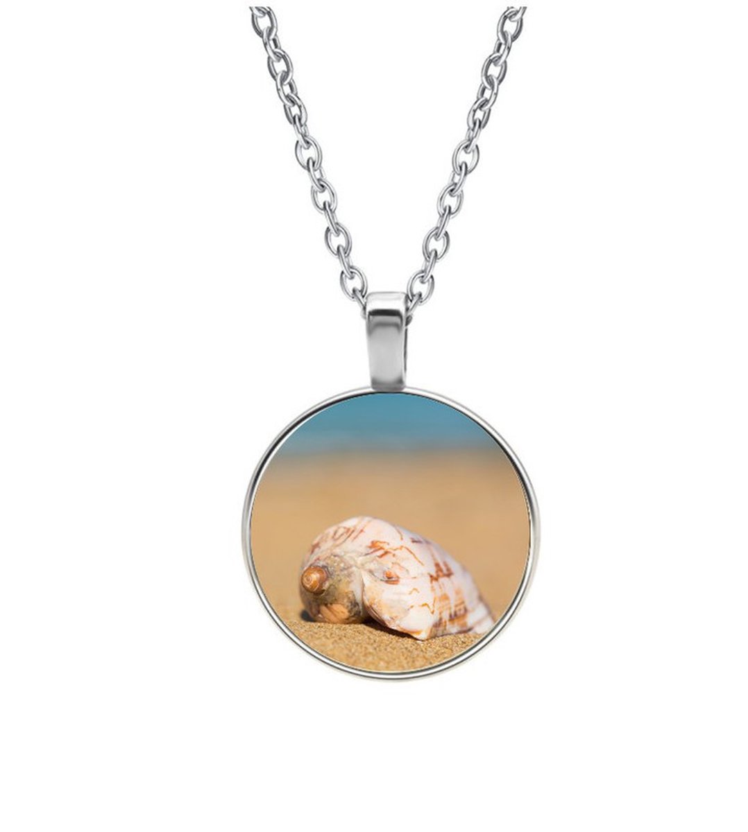 Ketting Glas - Schelp