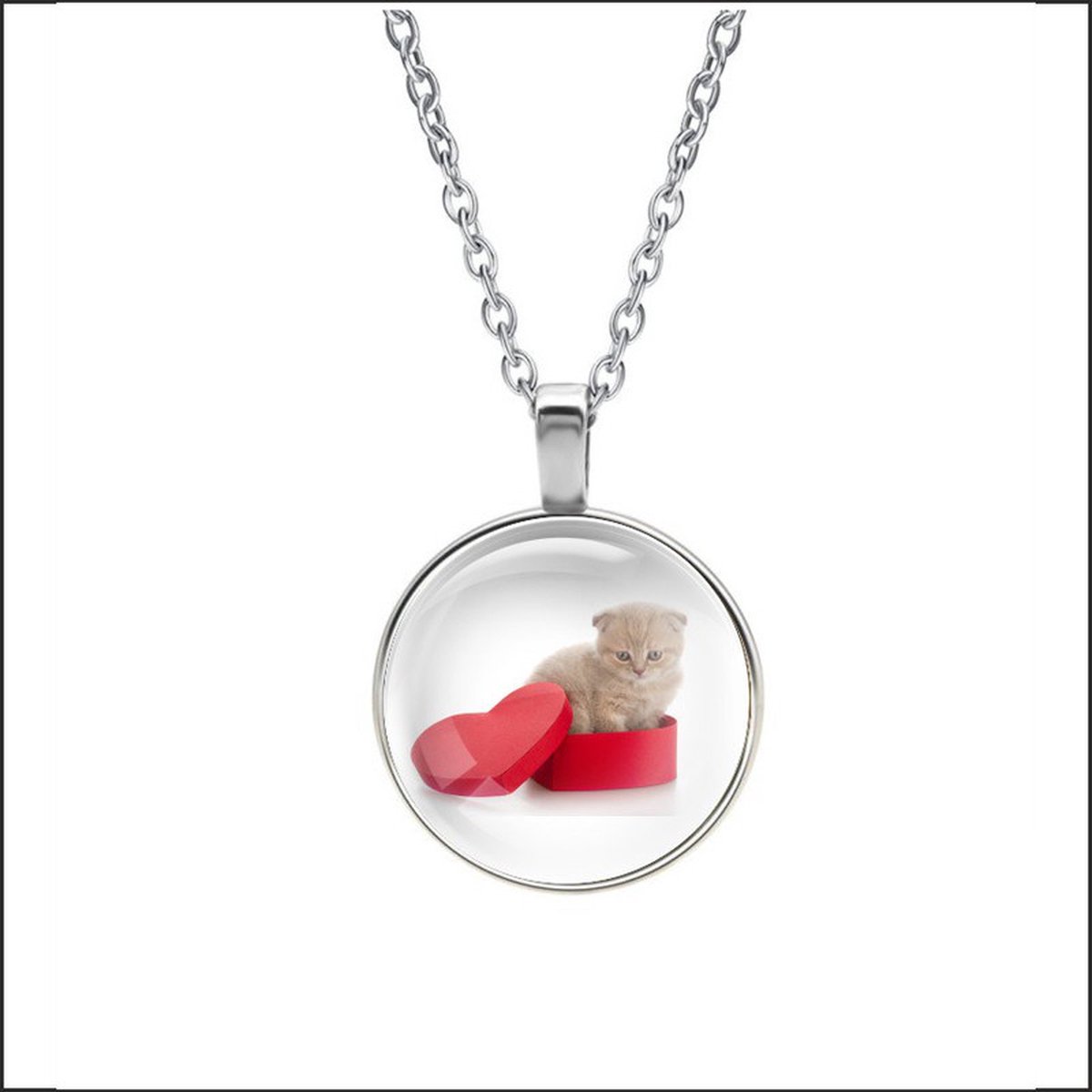 Ketting Glas - Kat