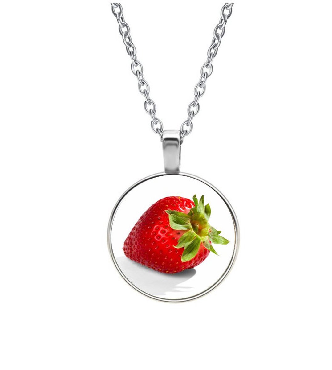 Ketting Glas - Aardbei